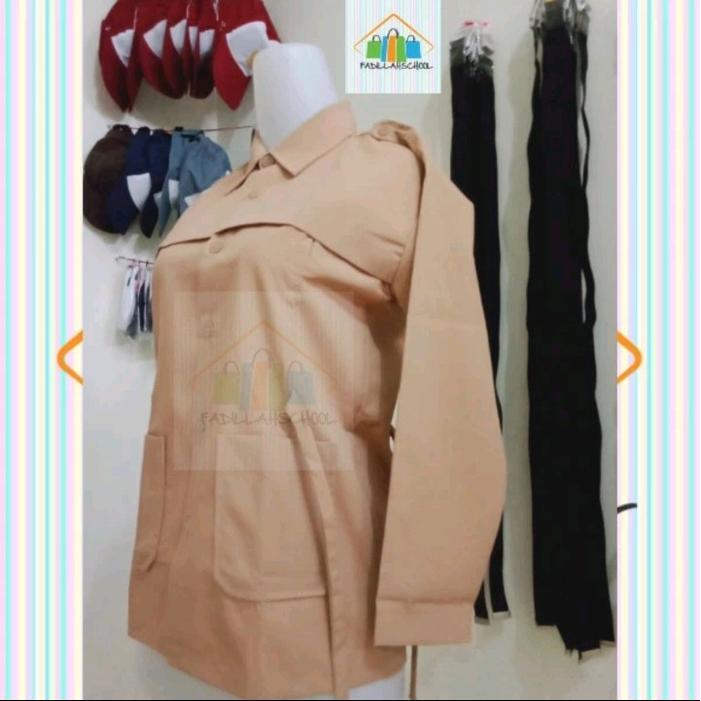 PROMO SPESIAL Baju Pramuka Panjang Wanita Seragam Sekolah SD SMP nyaman - Pramuka PJ cw, 7