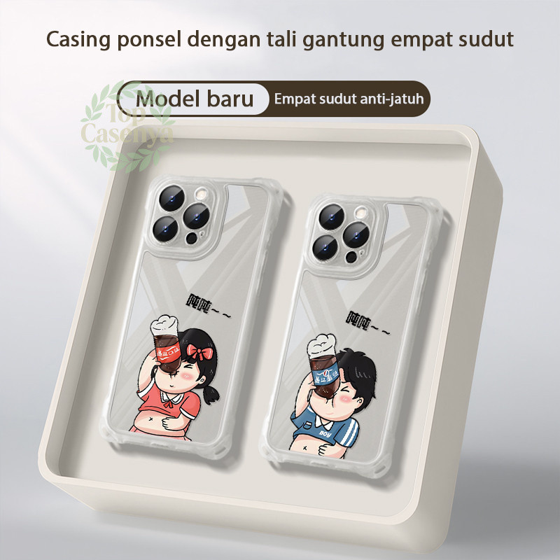 Coca-Cola Dan Pepsi-Cola Couple Premium Terbaru Untuk Soft Case Redmi 13X 13C 13 A5 14C Note 14 Pro 