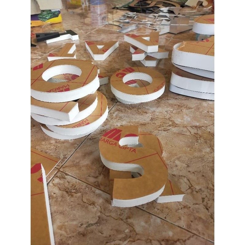 Huruf Timbul Akrilik Led Backlight Orderan