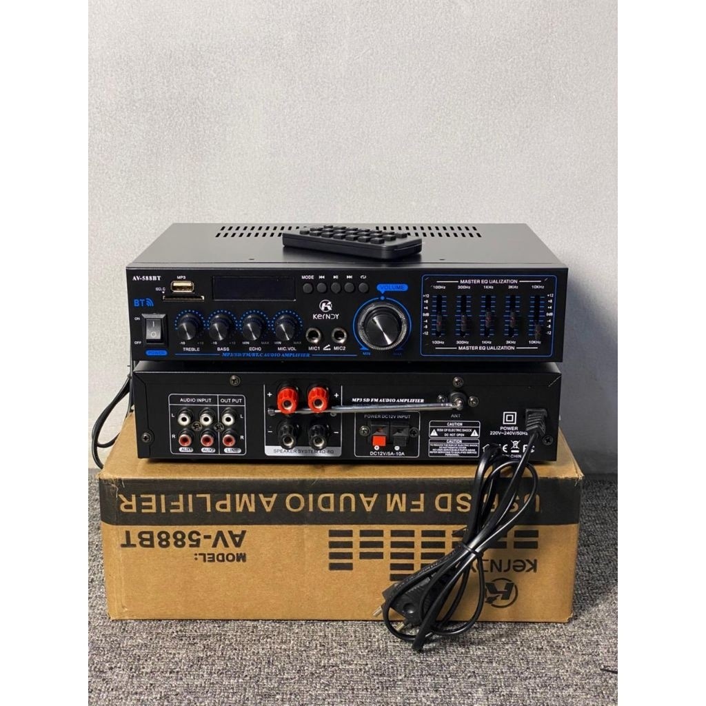 Kendy AV-588BT USB SD FM Audio Amplifier Bluetooth - Power Amplifier Karaoke & Musik