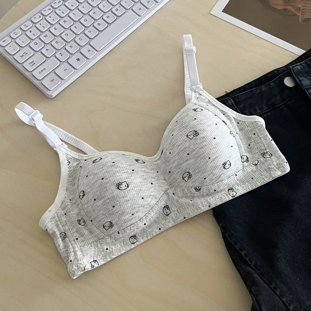 Pakaian Dalam Gadis Tipis Bernapas Sekolah Menengah Kucing Lucu Bra Nyaman