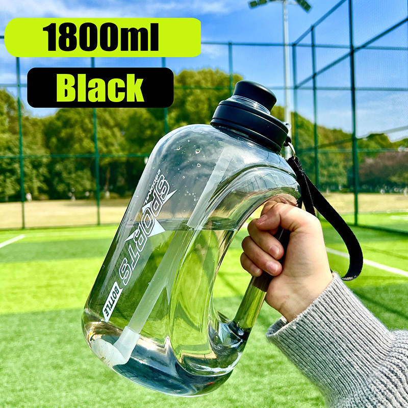 New 1.8L Large Capacity Water Bottle Big Belly Cup Sports Water Bottle Ton Ton Bucket Student Portab