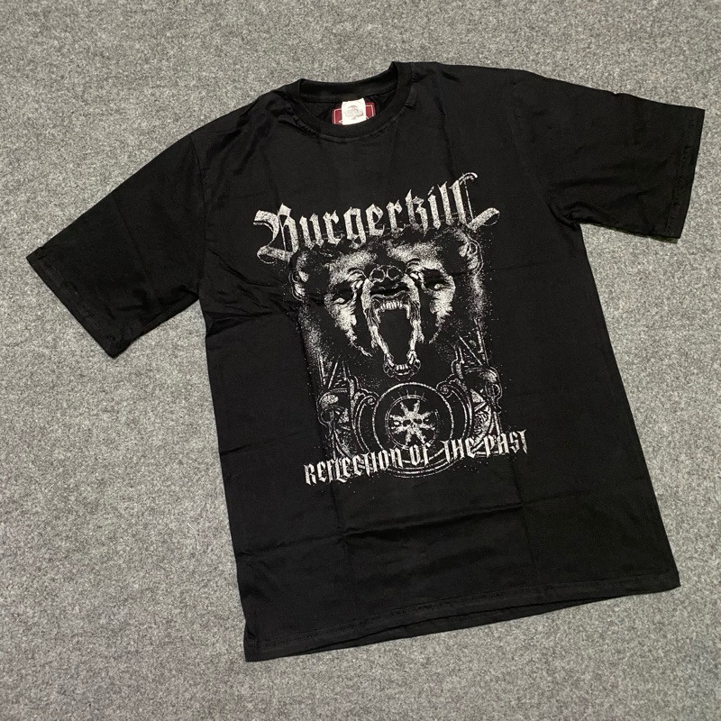 (COD) Burgerkill wolfhead at reflection original Kaos Band