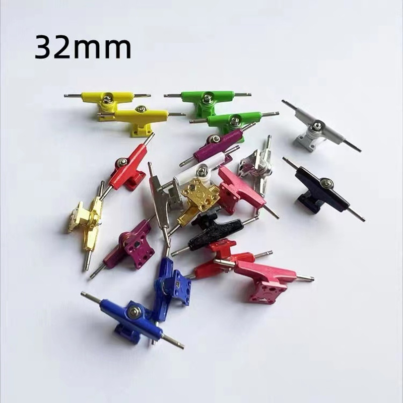 2pcs Trucks With Screws Nuts Tool For 32mm Fingerboard Skateboard Wooden Deck Toy Accessories