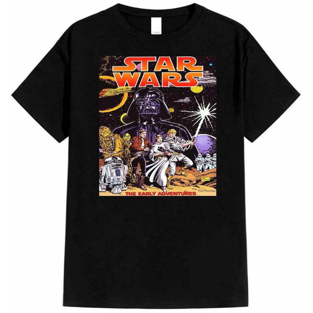 Kaos Vintage Dewasa STAR Wars-Inspired, Bahan 24s, COD - Kaos Pria Original