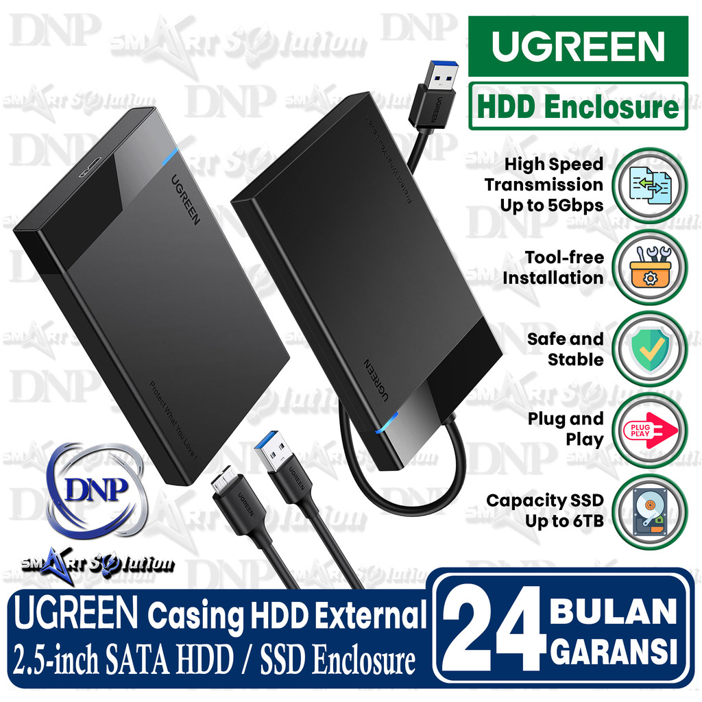 UGREEN Casing Enclosure Hard Disk External 2,5 "SATA USB 3.0