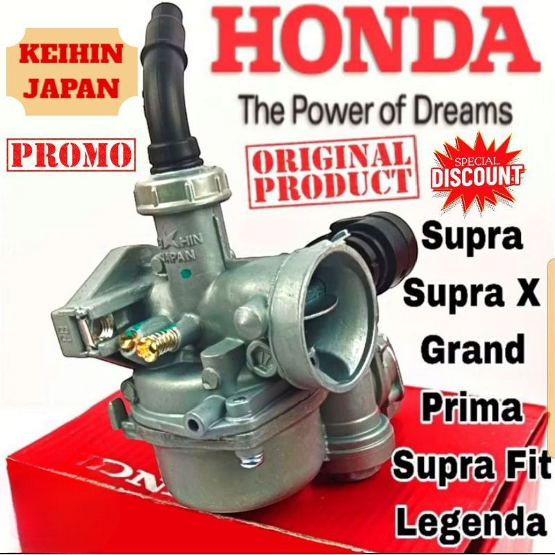 KARBURATOR HONDA ORIGINAL  SUPRA X LEGENDA SUPRA FIT PRIMA GRAND KODE PART 16100-KEV-901 KEIHIN JAPA