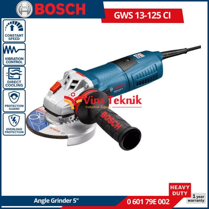 BOSCH GWS 13-125 CI Mesin Gerinda Listrik Tangan Angle Grinder 5" GWS13-125CI