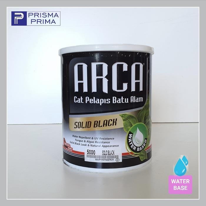 Cat Pelapis Batu Alam ARCA SOLID BLACK Coating Hitam Kilap Water Base