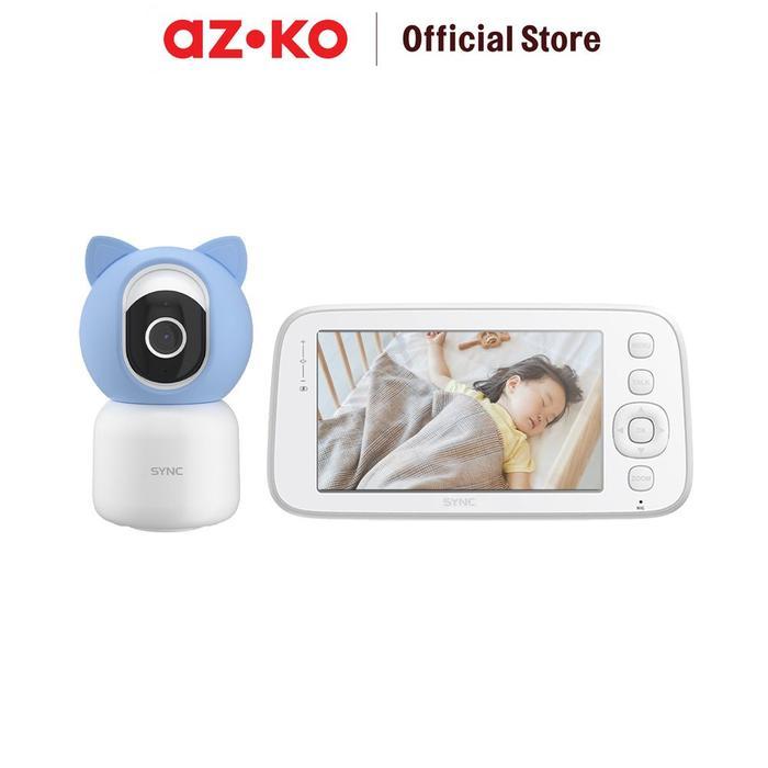 AZKO Krisbow Sync Set Smart Ip Camera Bayi Dengan Monitor 3Mp Wink 11T - Putih Baby Monitor Cam Cctv