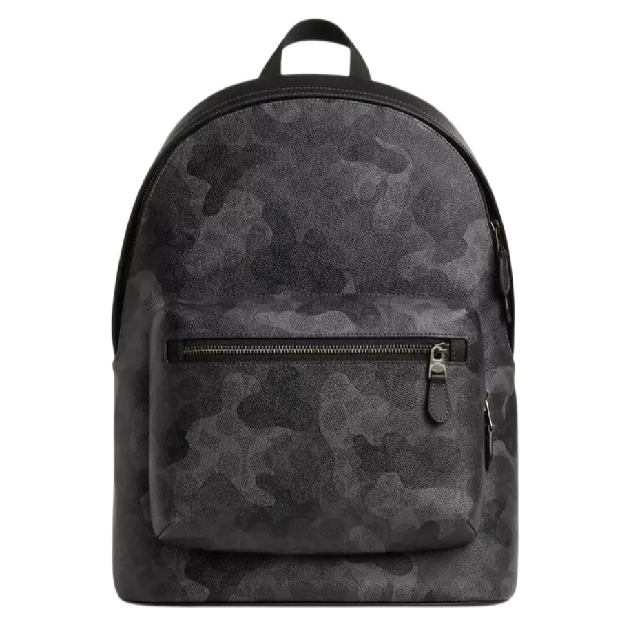 Coach Signature Grey Camo West Backpack / Tas Branded Original