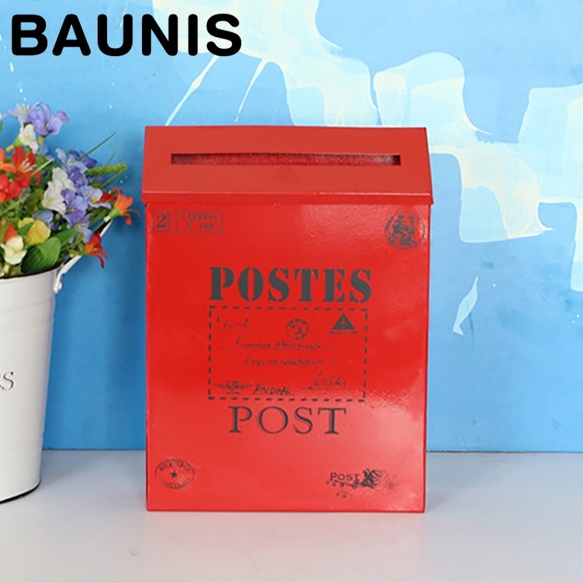 Baunis Kotak Surat Pos Retro Vintage Mail Box Kotak Surat Rumah