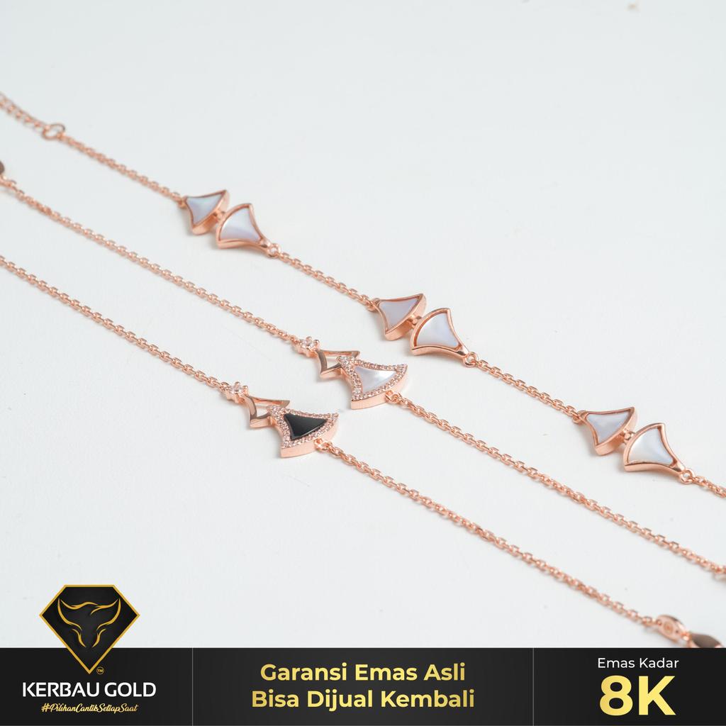 [Kerbau Gold] Gelang Emas Diva Series 8K - Emas Asli 100%