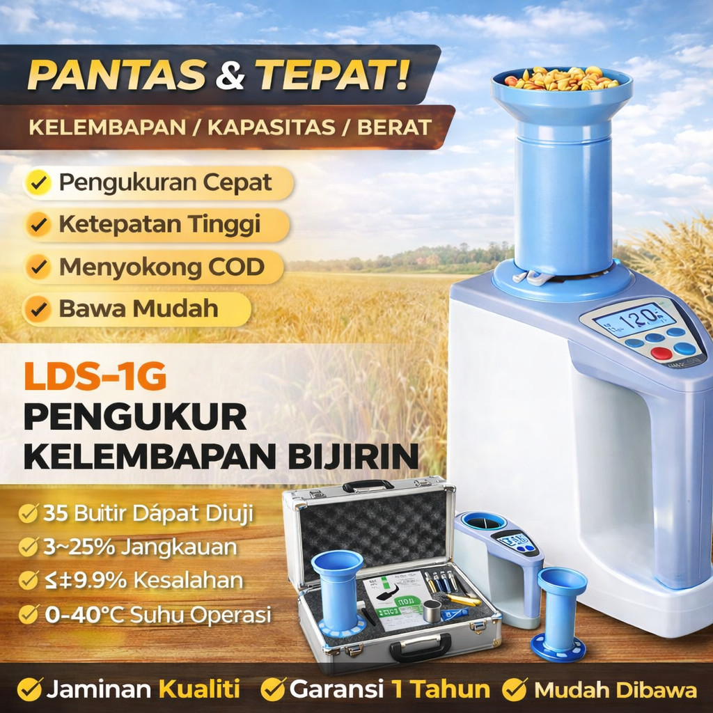 LDS-1G Alat Ukur Kadar Air Grain Moisture Meter Analyzer pengukur kadar air inport Biji Kopi