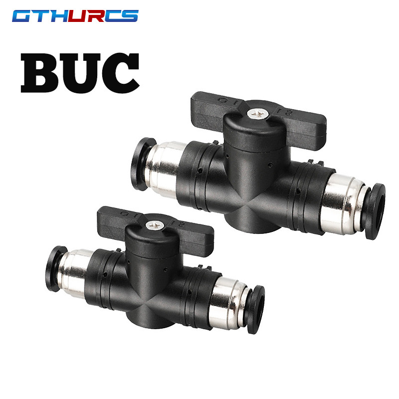 Type BUC 4mm 6mm 8mm 10mm 12mm Pneumatic Push In Quick Joint Connector Hand Valve To Turn Switch Man