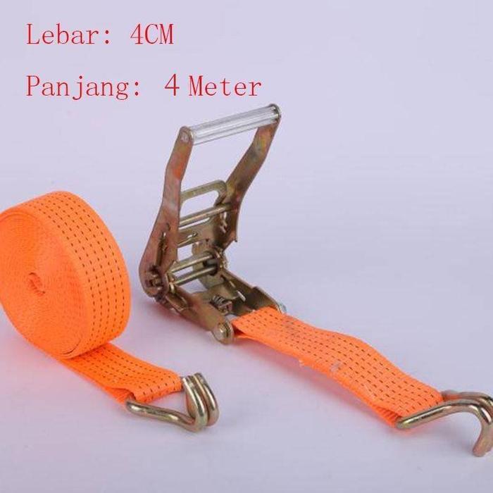 5cmX 6/8 meter/ 4cm x 4/6/8/10 meter Tali pengikat Barang motor/Ratchet tie down 10Ton tali pengikat