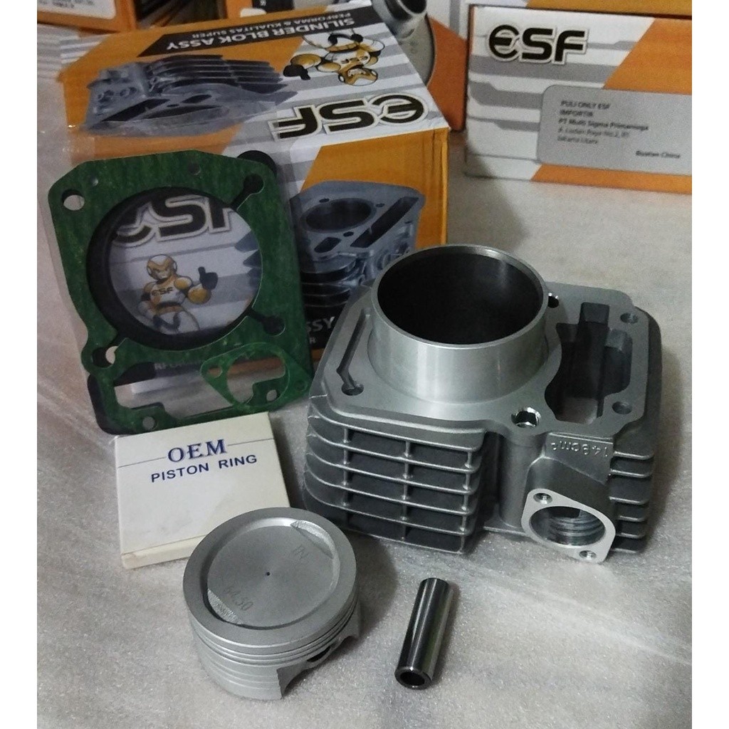BLOK SEHER/BORING CRF,BORE UP CRF 64 ‘5 MM MEGAPRO NEW,VERZA CYLINDER BLOK 64 ‘5 MM ESF