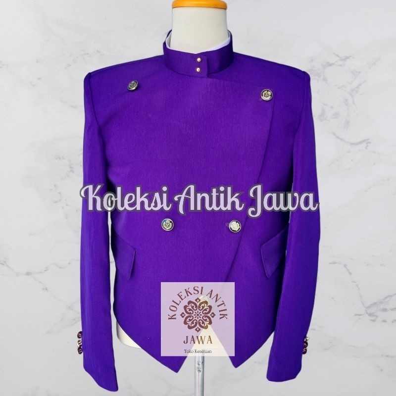 Beskap Solo Krowok Alusan Ungu