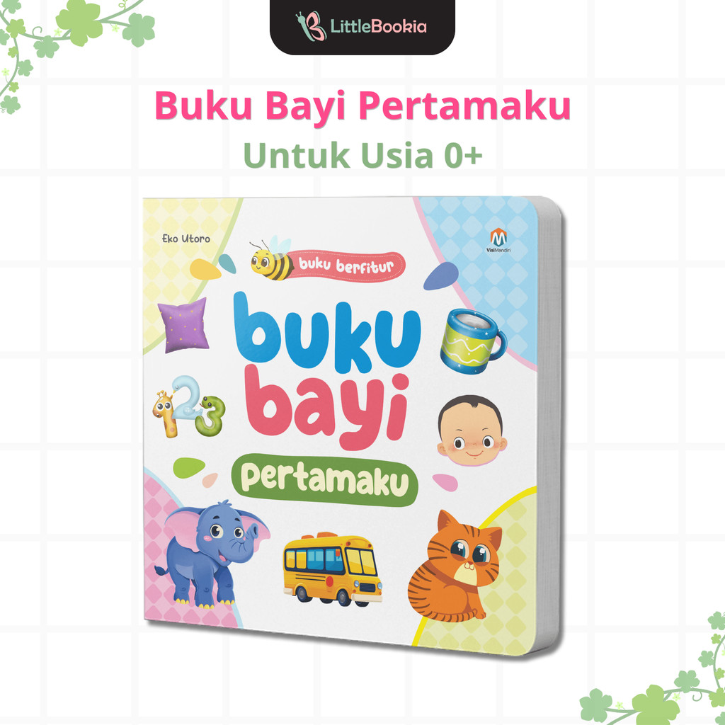 Buku Bayi Pertamaku Newborn 0+ Bulan Buku Bayi Edukasi Sensory Book Contrast Tummy Time Islam Ziyadb