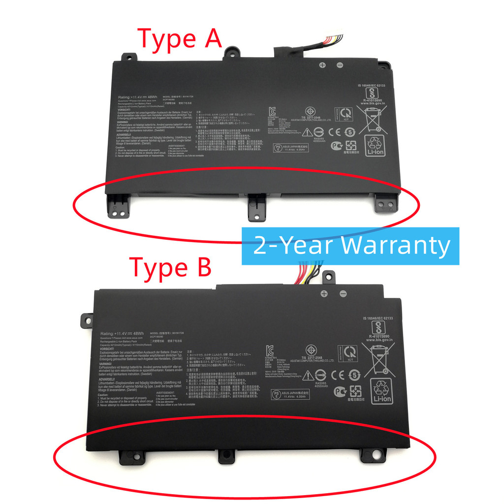 Original B31N1726 B31BN91 Battery For Asus FX504 FX504GE FX505DY TUF505DY TUF504GD TUF565GD TUF554GE