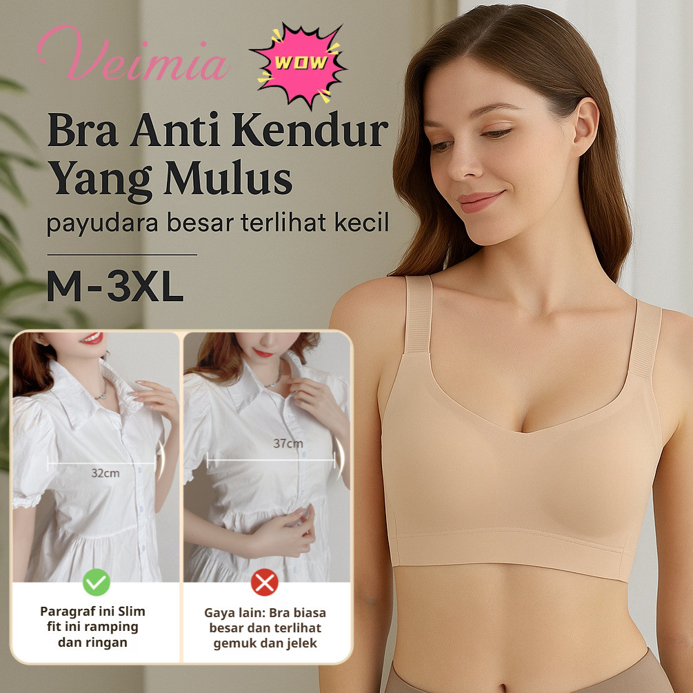 [Pengiriman 24 Jam]-[Payudara Besar Terlihat Kecil] Bra Anti Kendur Yang Ramah Kulit Tanpa Jahitan/t