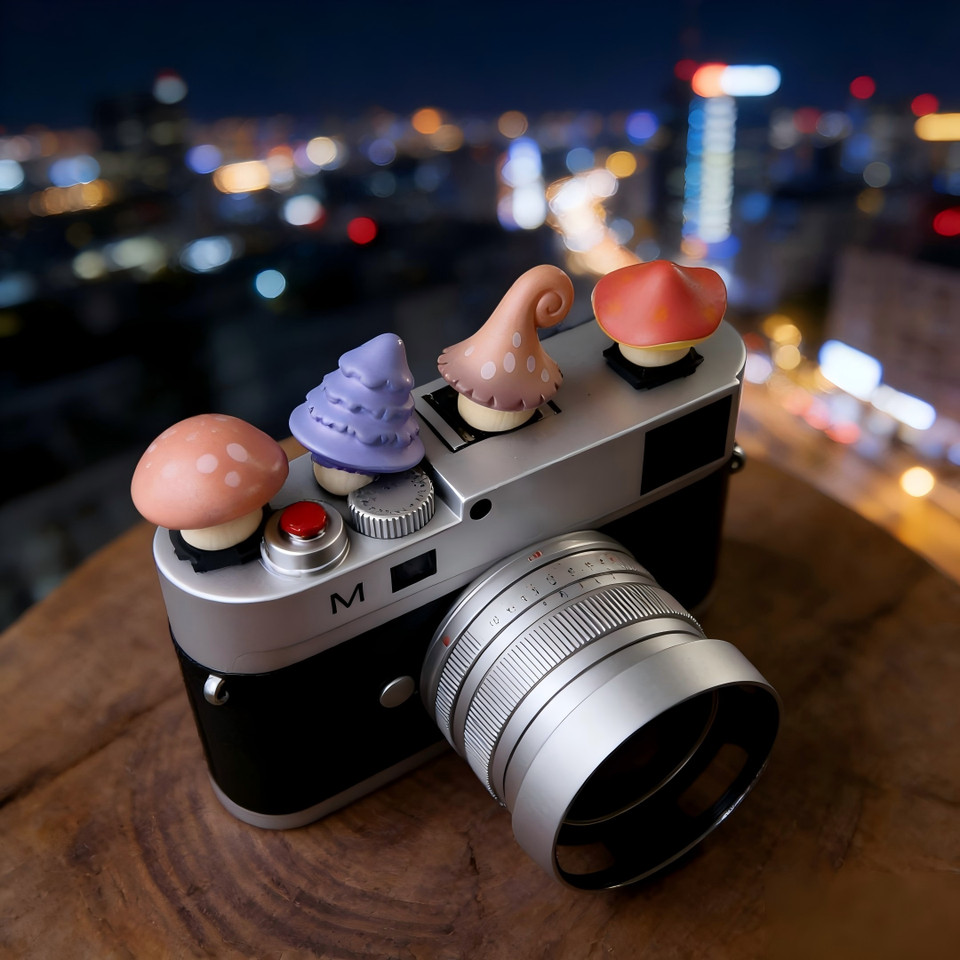Cute Mushroom Camera Hot Shoe Cover for Fuji XT30II XT5 XT4 XT50 XM5 Leica Q3 Nikon ZF ZR Sony Canon