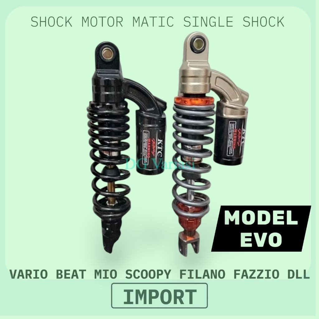 Shockbreaker KTC tipe Evo Shock KTC Metic Tabung Atas Ukuran 310 330MM Mio Fino Beat Vario 110 125 D