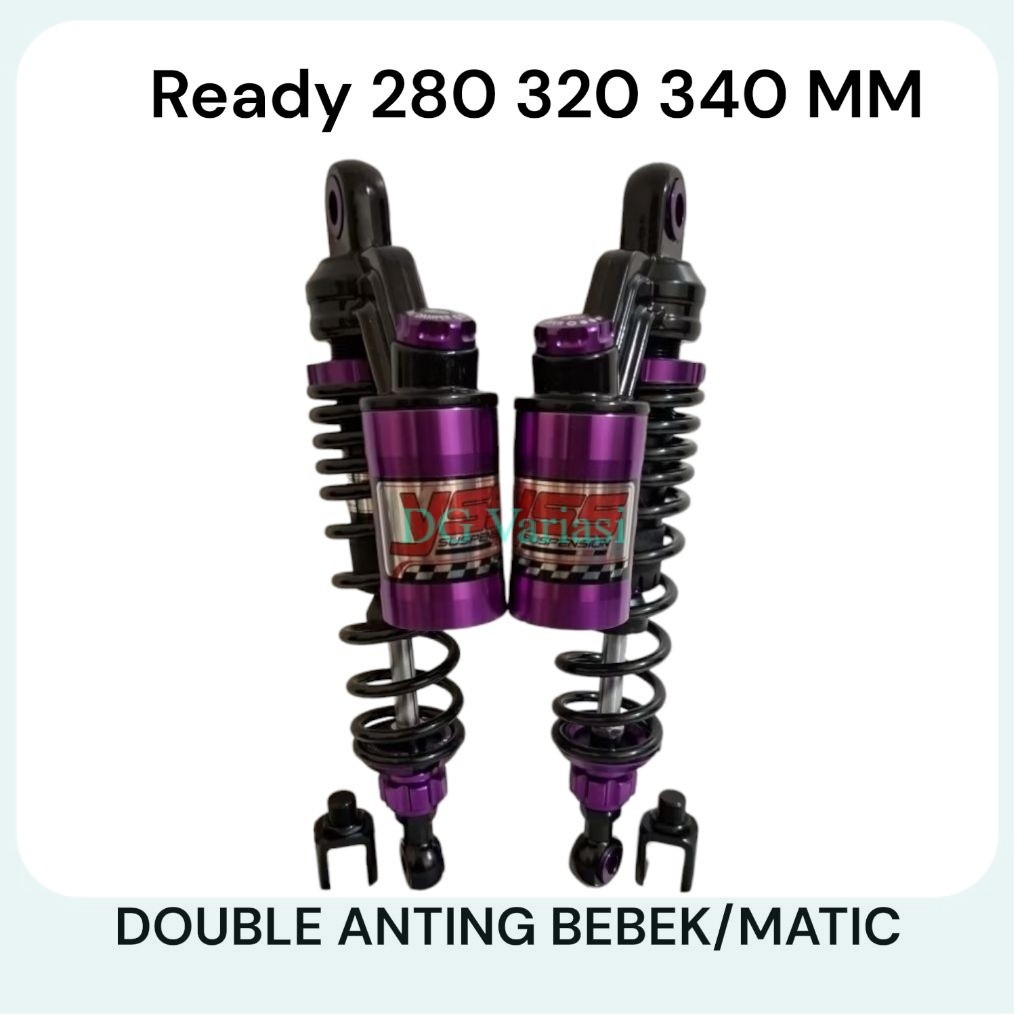 DG- SHOCKBREAKER COPY YSS BLACK PURPLE MODEL EXTREME DOUBLE TABUNG ATAS UK 280MM -320MM -340MM FOR M