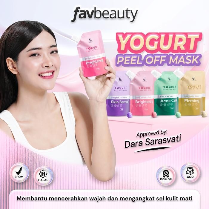 READY [ISI 6PCS] BUNDLE FAV MASK BEAUTY PAKET USAHA |FAV Beauty Yogurt Peel Off Mask | Acne Care Ski