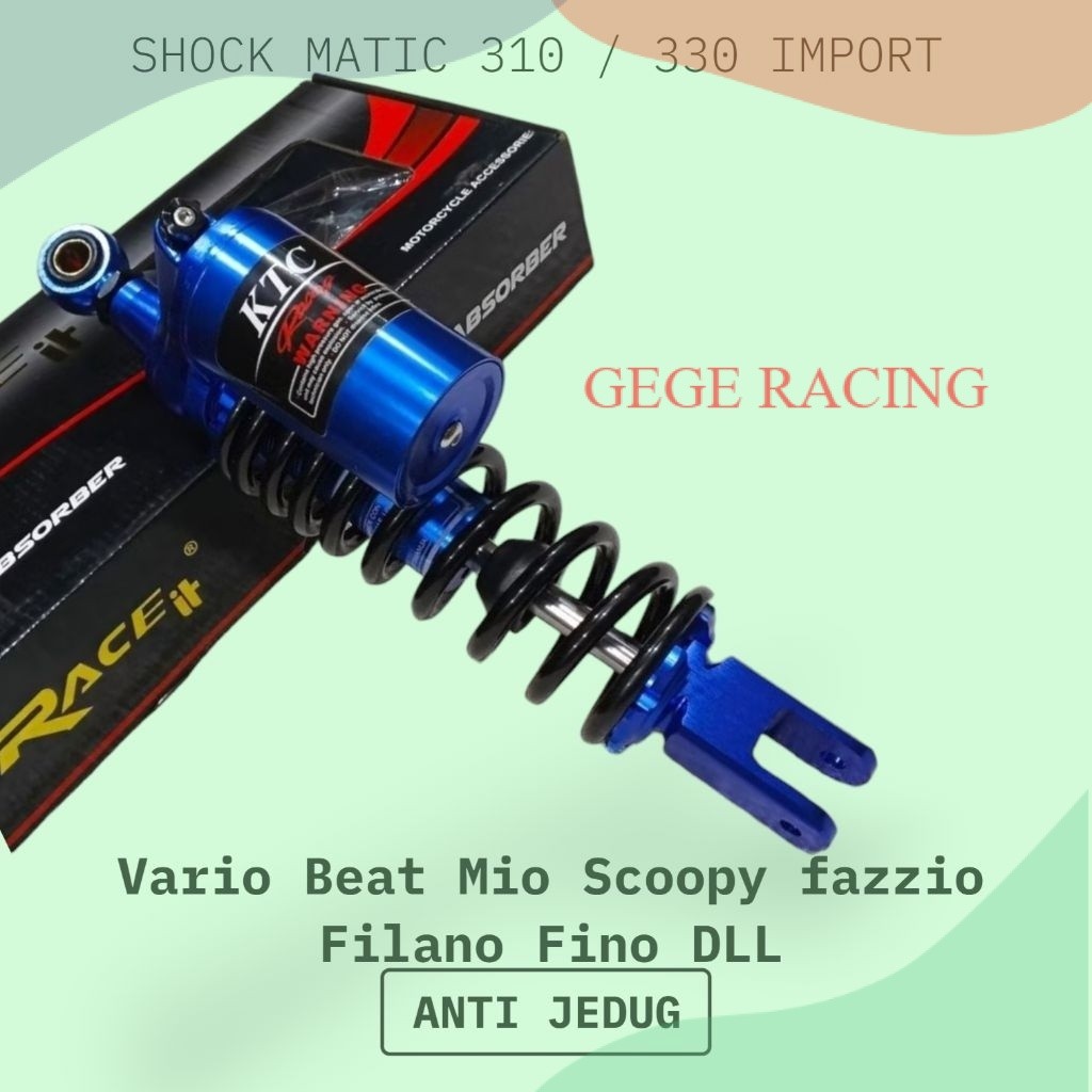 GR- (BONUS ANTING)SHOCKBREAKER SHOCK BELAKANG TABUNG ATAS MODEL G-SPORT 02 REPLIKA COPY KTC UKURAN 3