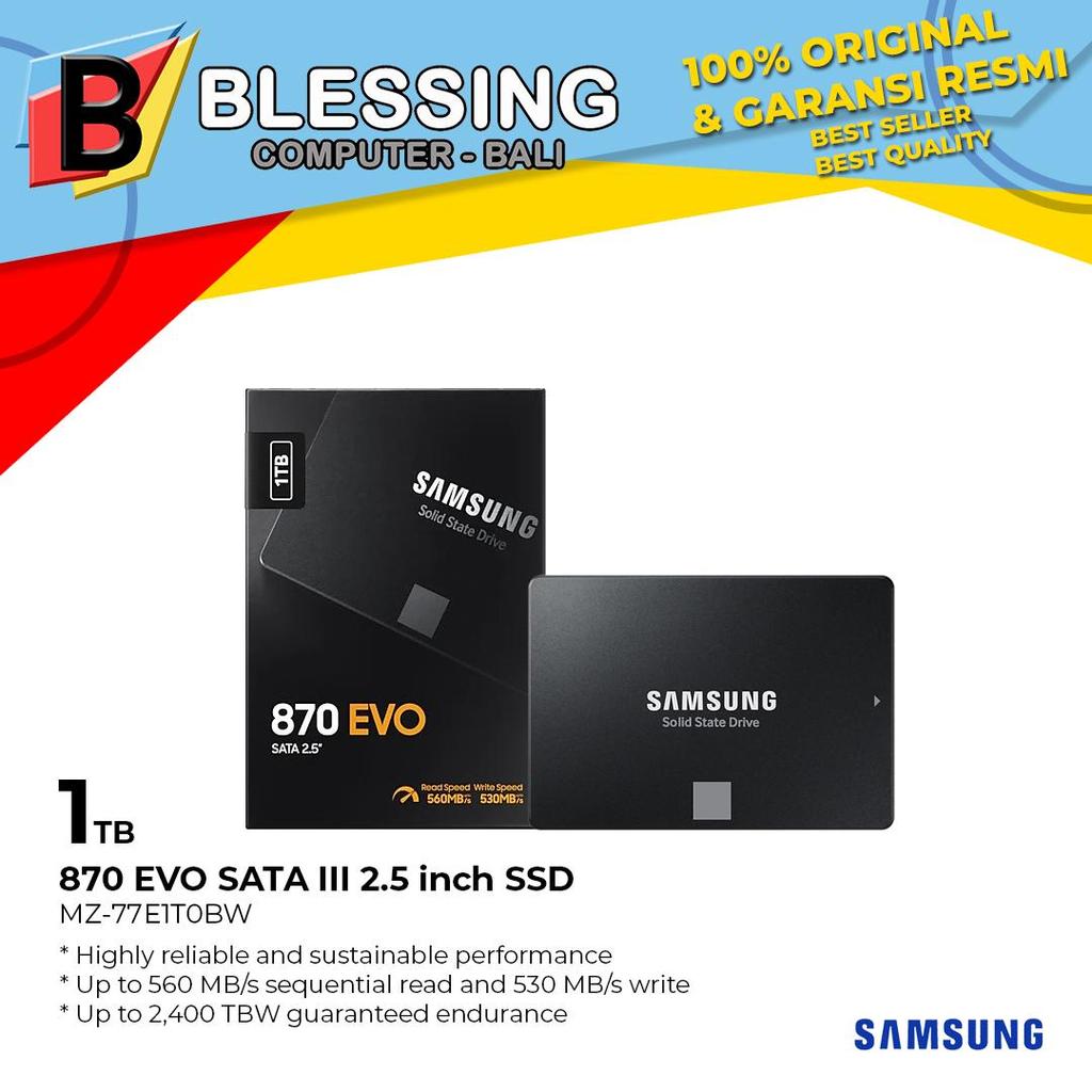 SSD SAMSUNG 1TB 870 SATA 2.5 inch EVO MZ-77E1T0BW / SSD 1TB Samsung
