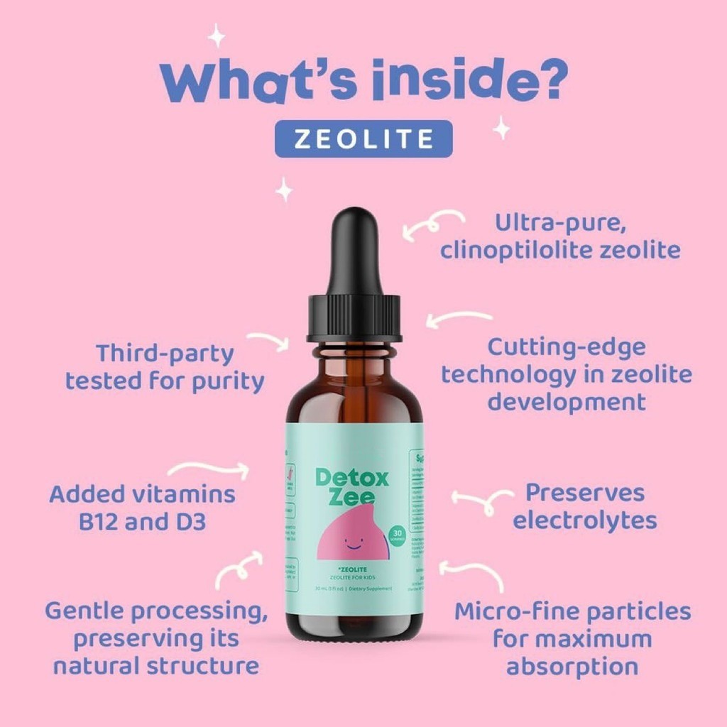 DetoxZee Zeolite untuk Anak Vitamin D3 B12 Detox Alami 30ml CO722