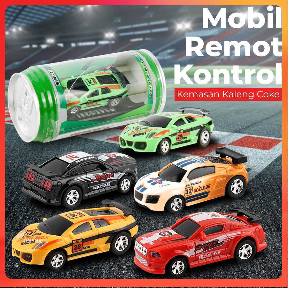 Mobil Remote Control RC Car Mini Pocket Race Car Kemasan Kaleng Unik Mainan Mobil Balap Remot Kontro