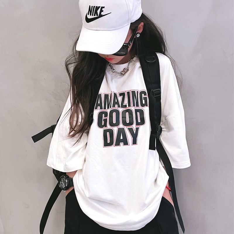 Baju anak perempuan super keren, kaos lengan pendek, atasan tipis ala korea