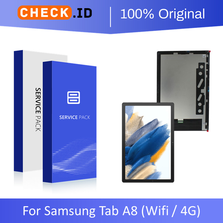 [ CHECK.ID ] LCD ONLY FOR SAMSUNG TAB A8 WiFi SM-X200 / TAB A8 4G SM-X205 10,5" INCH ORIGINAL