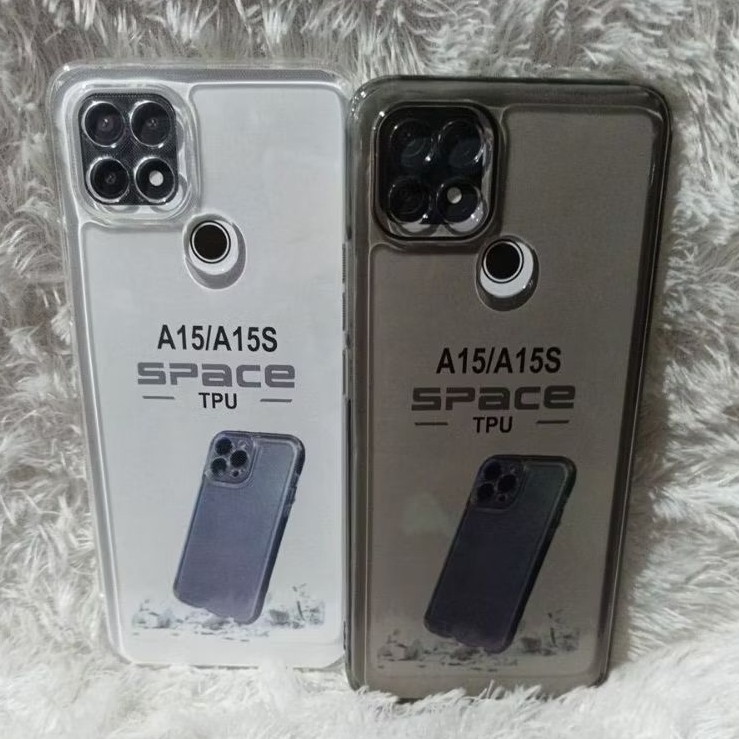 SoftCase Casing Oppo A15/A15S Silikon Bening Transparan Pelindung Belakang HP Camera