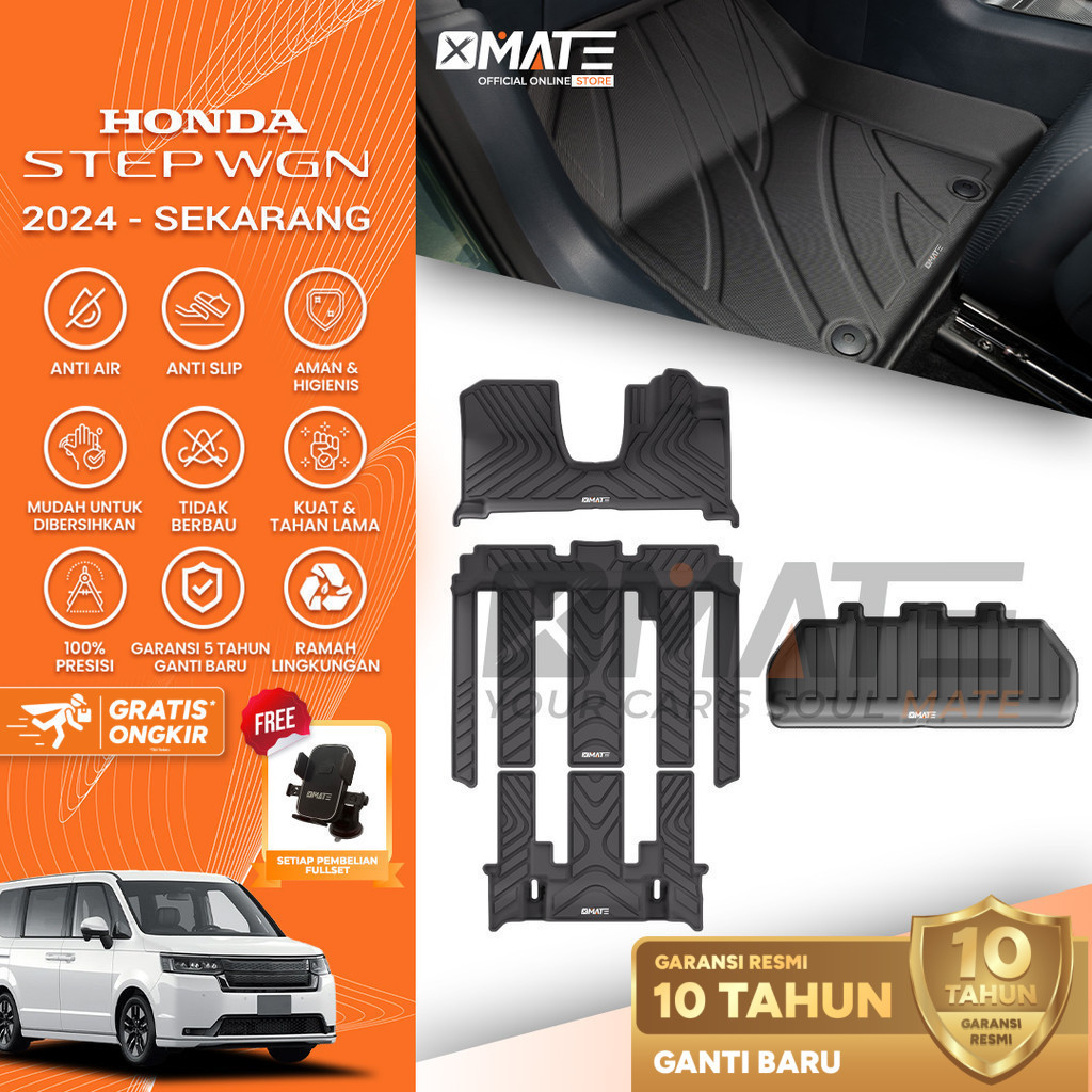 Xmate Karpet Mobil Honda StepWGN 2024-Sekarang Bahan TPE