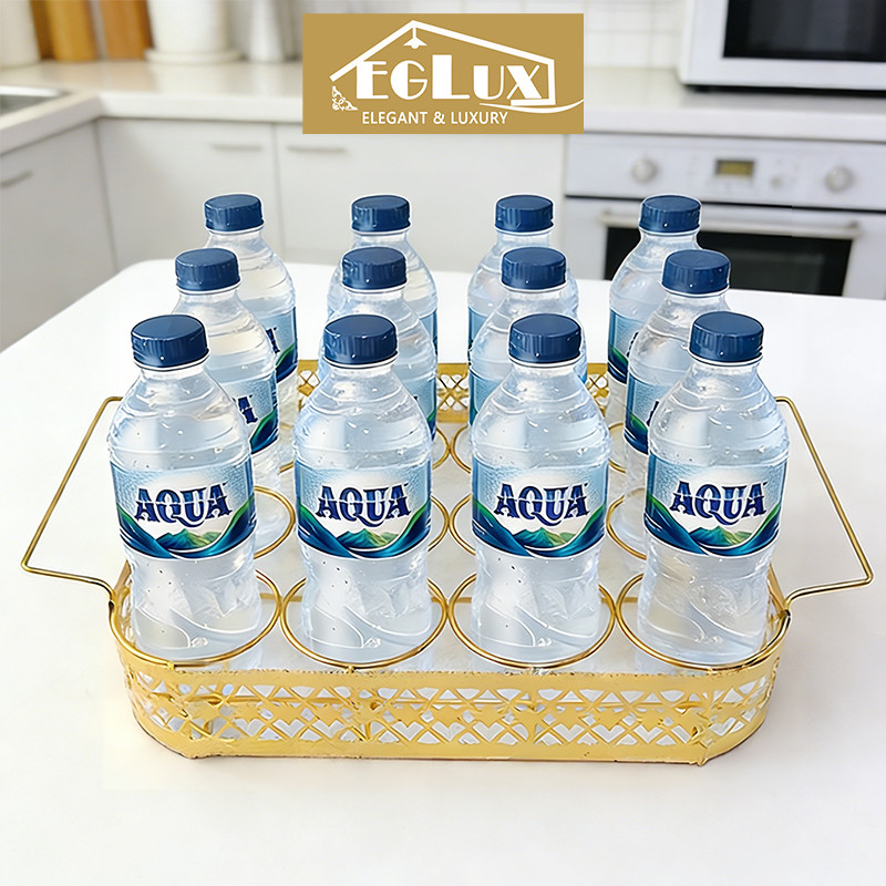EGLUX Rak aqua gelas besi Rak minum Tempat aqua gelas