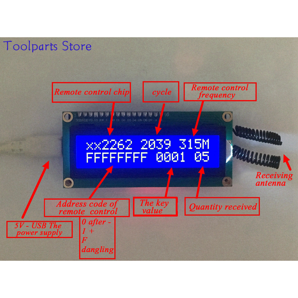 315MHZ/433MHZ Remote Control Analyzer