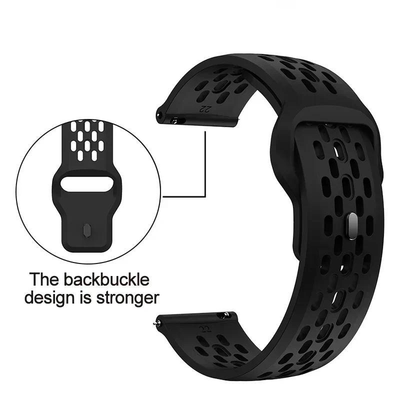 22mm Sport Silicone Band For Realme Watch 5 Bracelet Strap For Realme Watch S2/Realme S SPro/2 Pro 3