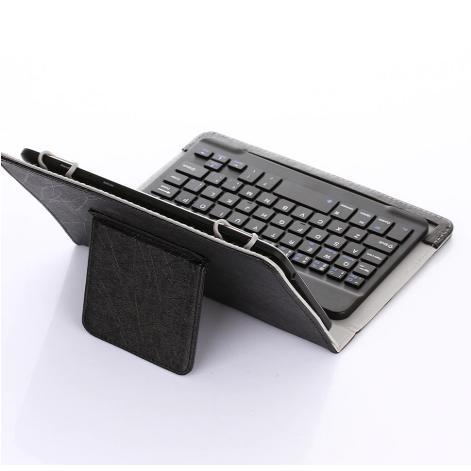 Advan i10 Wireless Bluetooth Keyboard Leather Flip Cover Case - Hitam