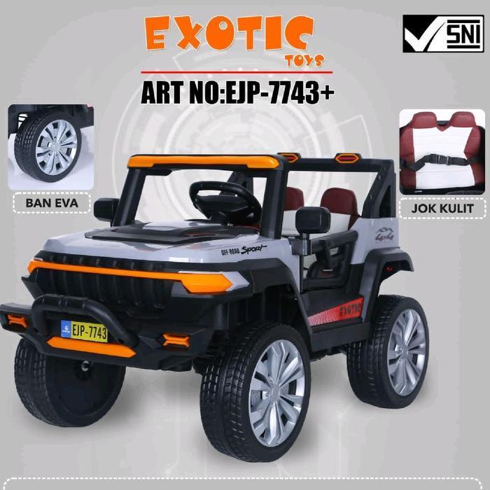 Termurah Mainan mobil aki anak exotic 7743+ ban karet jox kulit mobil aki exotic ejp 7743+