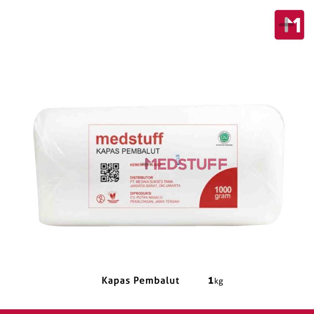 Kapas Pembalut Medstuff 1kg Kapas Putih 1kg Medstuff Kapas Medstuff Pembalut Luka