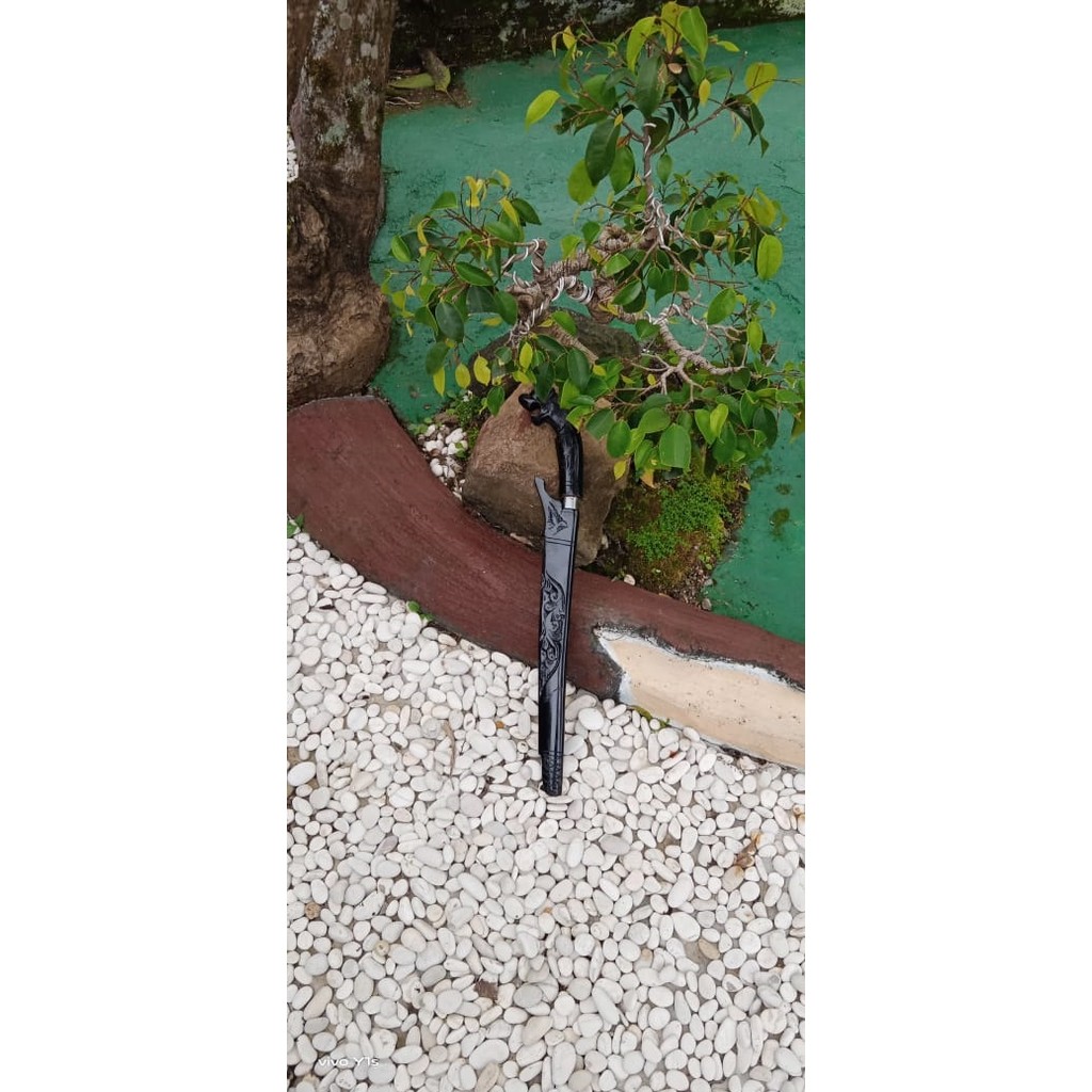 promo2026 golok 40cm ukiran kepala macan warna hitam murah berkualitas