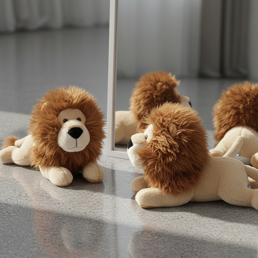 Sb/ Boneka Plush Toys Lying Animal Binatang Lion Singa Lucu Soft Cute