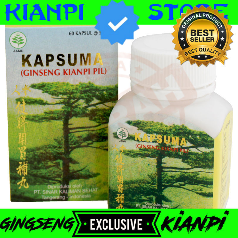 BIG SALE BPOM Kapsuma Kianpi Pil Penggemuk Badan Wisdom ASLI Original - Ginseng Kianpi