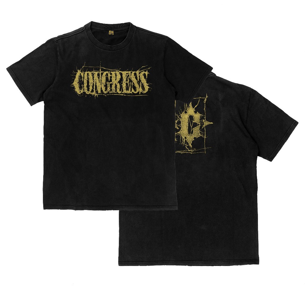 Kaos Congress H8000 30th Years Anniversary Logo Band Metalcore Metal Tebal Katun 16s Heavyweight Kao