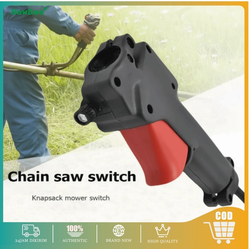 Throttle Control Lever Gagang Stelan Gas Mesin Potong Rumput Handle Gas Komplit Switch Mesin Potong 