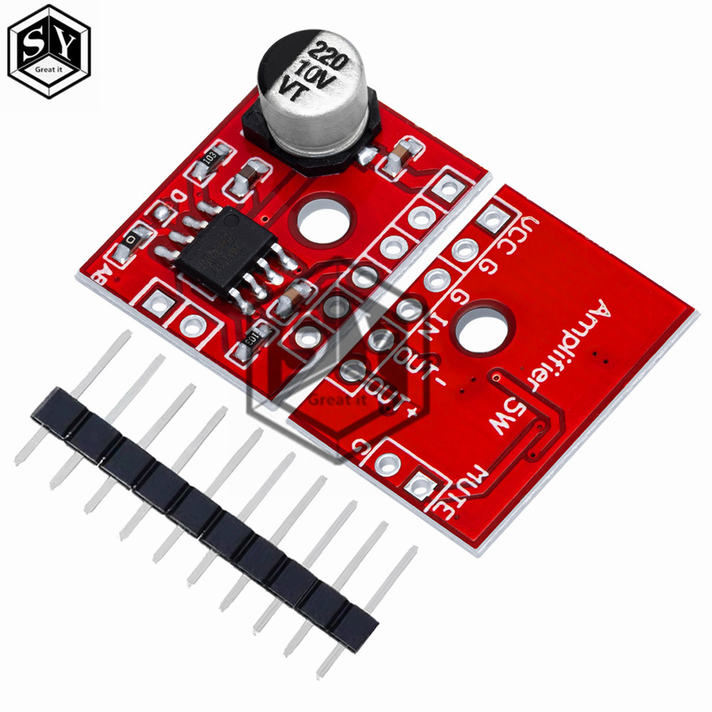 XS9871 Super Mini gital Amplifier Board 1*5W Class D gital 2.5V To 5.5V Power Amplifier Board Effici