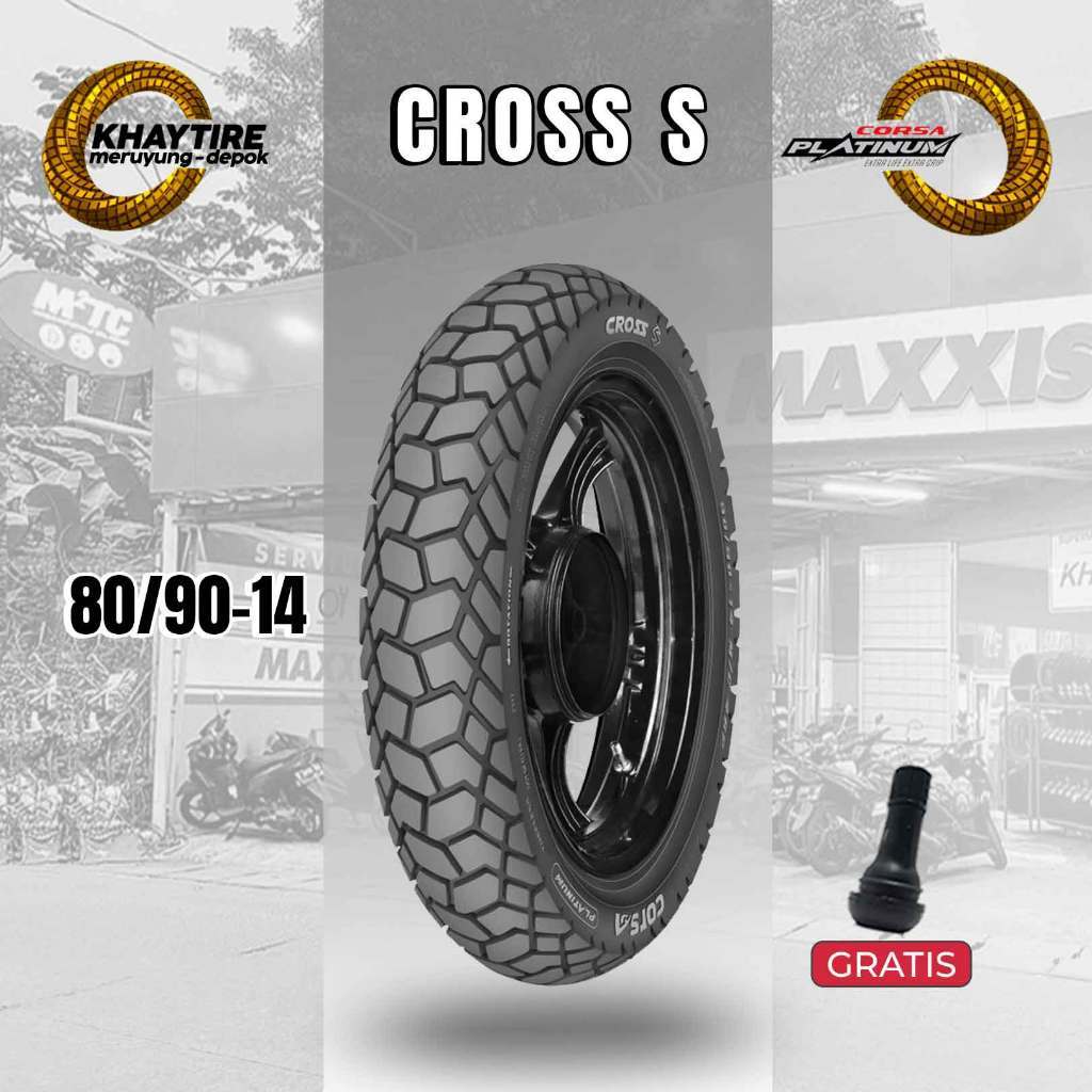 Ban Touring Motor Matic CORSA CROSS S PLATINUM 80/90 Ring 14 Tubles